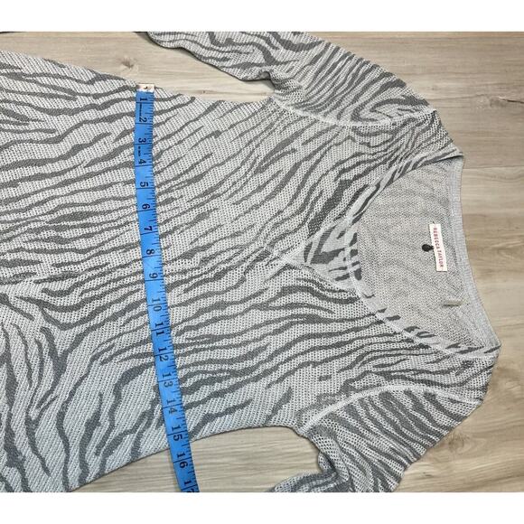 Rebecca Taylor Asymmetrical Dress Sz S Sheer Open Knit Silk Cashmere Stripes - Picture 16 of 16